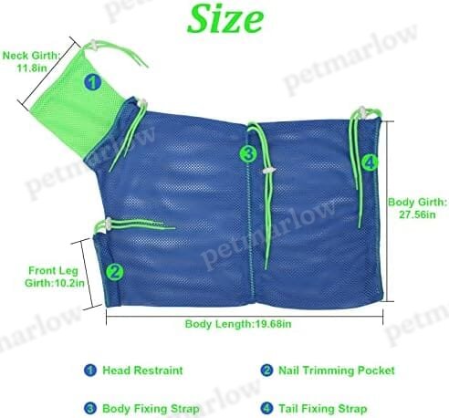 Breathable Mesh Cat Shower Bag Anti Scratch Adjustable Cat Grooming Bag – view 2