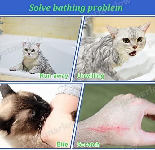 Breathable Mesh Cat Shower Bag Anti Scratch Adjustable Cat Grooming Bag – view 5