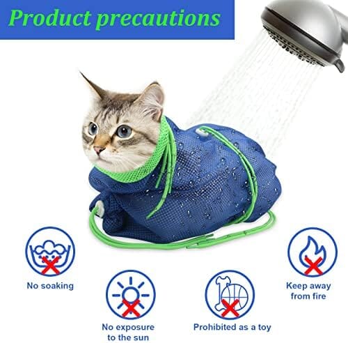 Breathable Mesh Cat Shower Bag Anti Scratch Adjustable Cat Grooming Bag – view 7