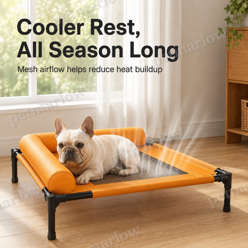 Breathable Mesh & Wipe-Clean Elevated Dog Cot – view 6