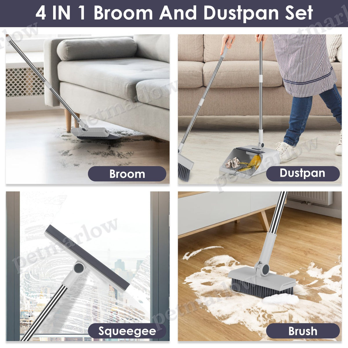 Broom and Dustpan Combo Set for Easy Cleaning – view 5
