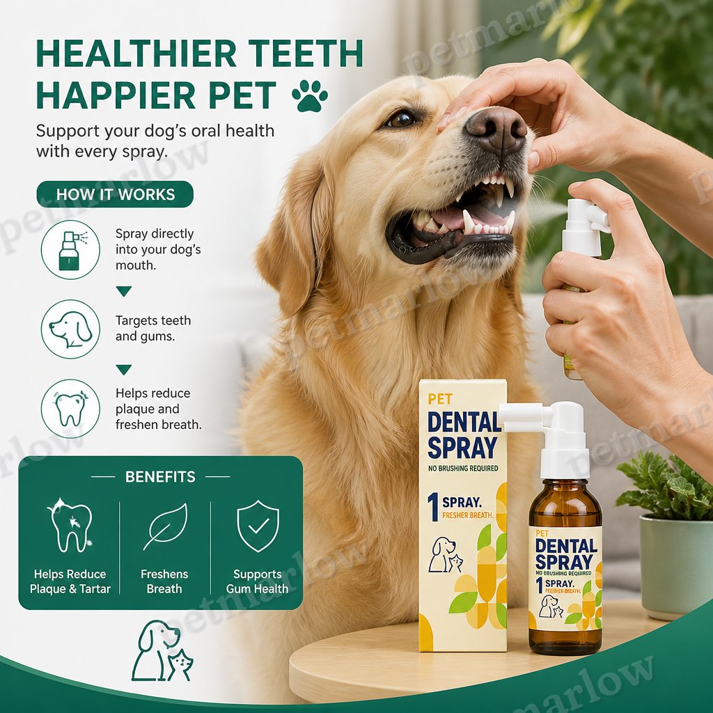 Brushless Tartar Control Dental Spray for Dogs – Helps Reduce Plaque & Freshen Breath – view 2