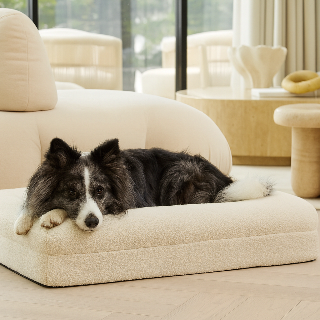 Luxury Bouclé Supportive Dog Bed – view 17