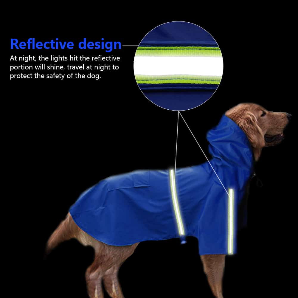 Reflective Dog Raincoat for Big Dogs – view 11