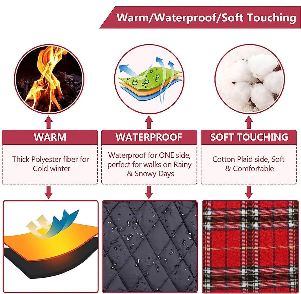 Reversible Warm Dog Coat for Chilly Weather – view 10