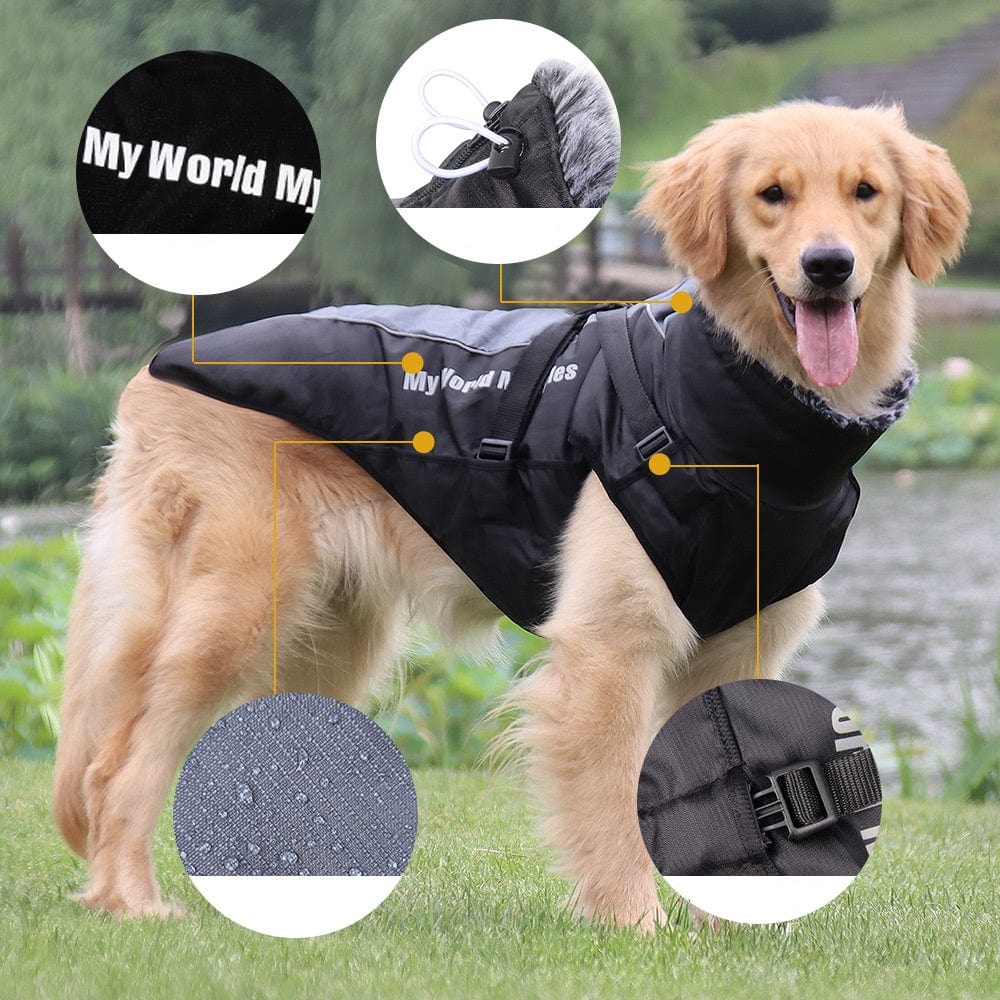Winter Jacket with Harness & Faux Fur – view 15