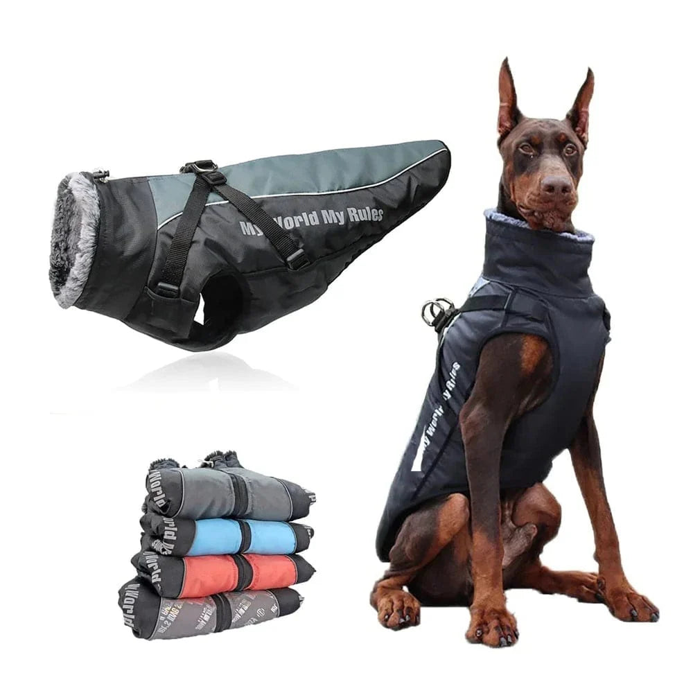Winter Jacket with Harness & Faux Fur – view 14