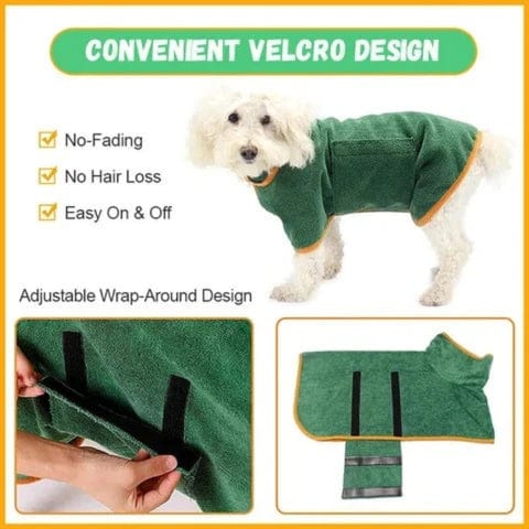 Super Absorbent Dog Bathrobe for Quick Drying – view 7