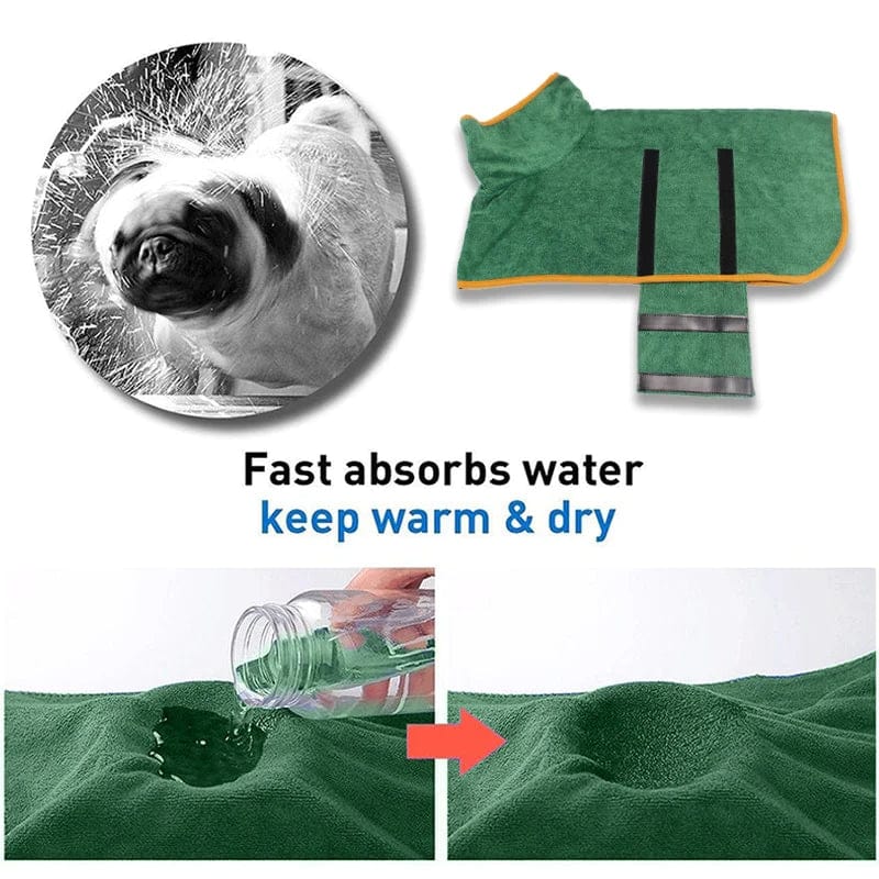 Super Absorbent Dog Bathrobe for Quick Drying – view 8