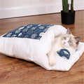 Calming Cat Cave Sleeping Bag – S / Tibetan blue