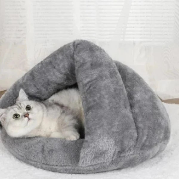 Plush Velvet Cat Cave Bed for Warmth and Comfort – view 7
