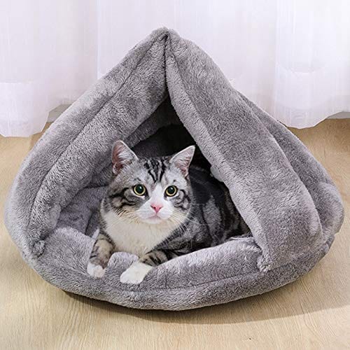 Plush Velvet Cat Cave Bed for Warmth and Comfort – view 11