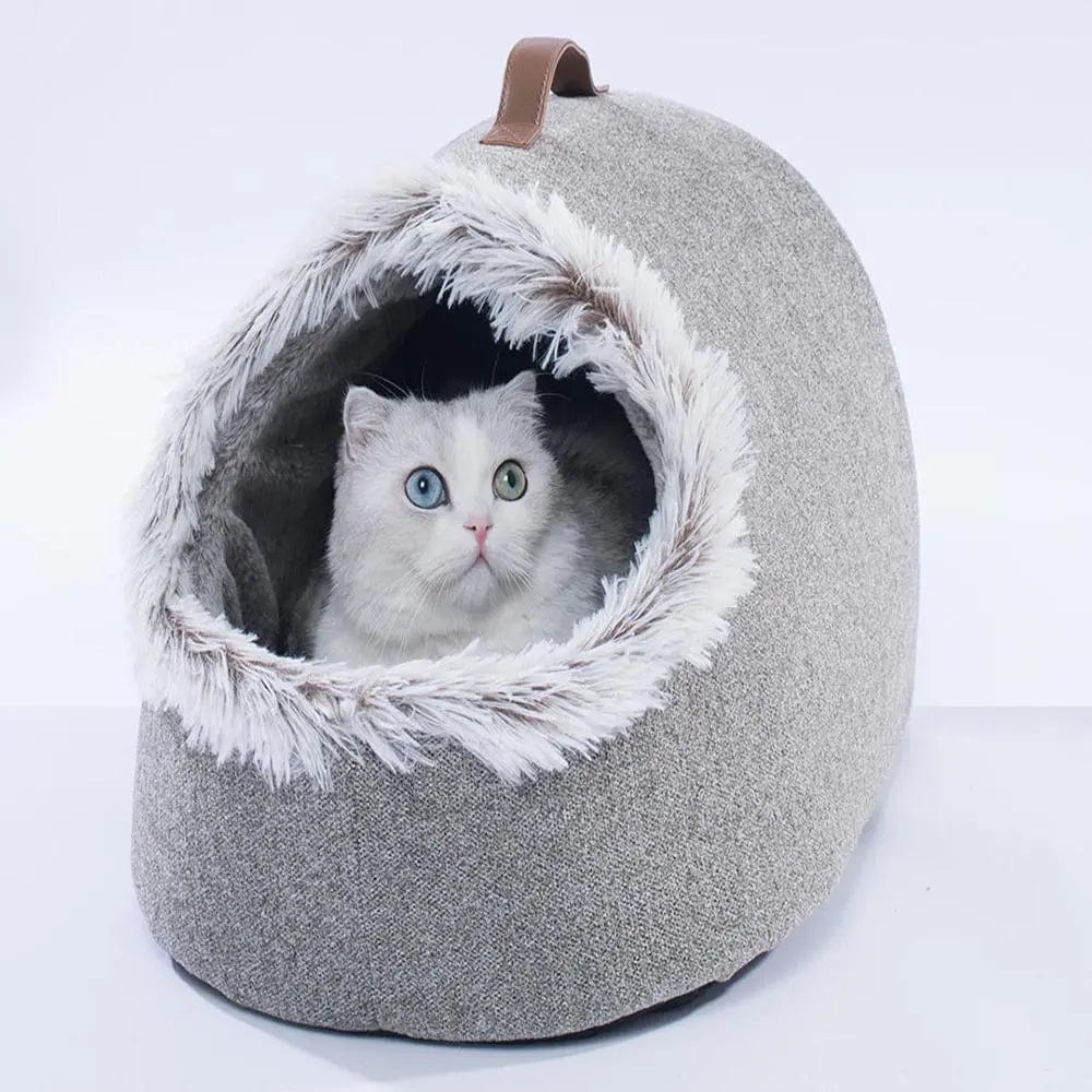 Plush Fur Lined Cat Cave – view 10