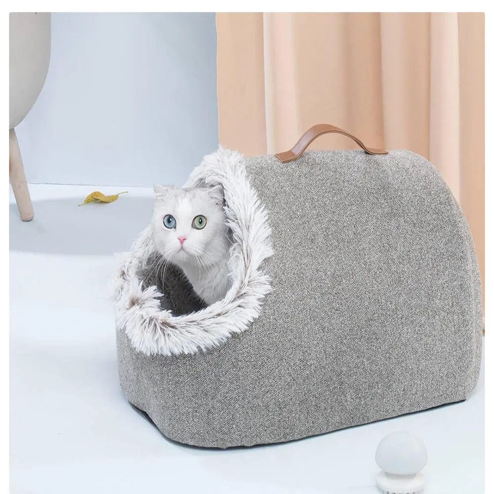 Plush Fur Lined Cat Cave – view 12