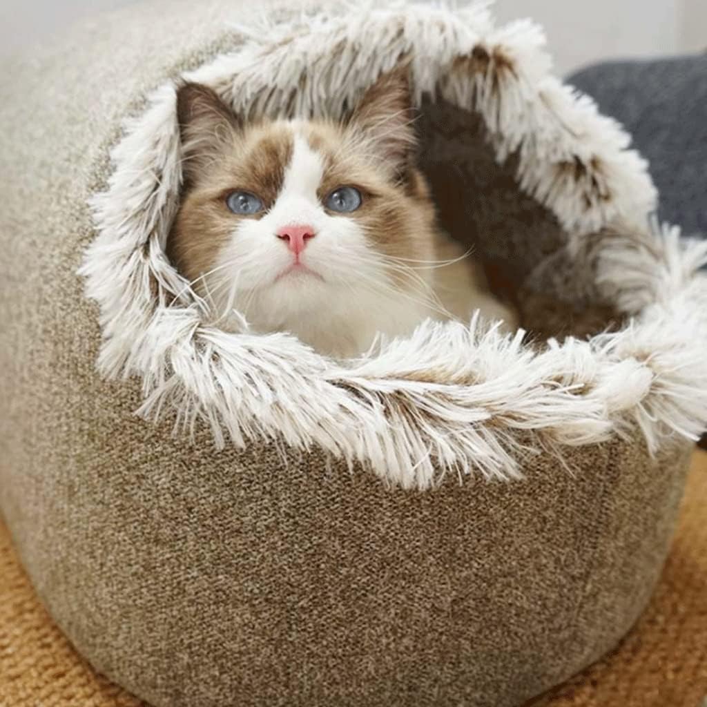 Plush Fur Lined Cat Cave – view 9