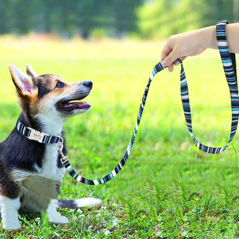 Trendy Personalisable Collar and Leash Sets – view 9