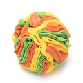 Interactive Snuffle Puzzle Ball for Dog Enrichment – Orange green yellow