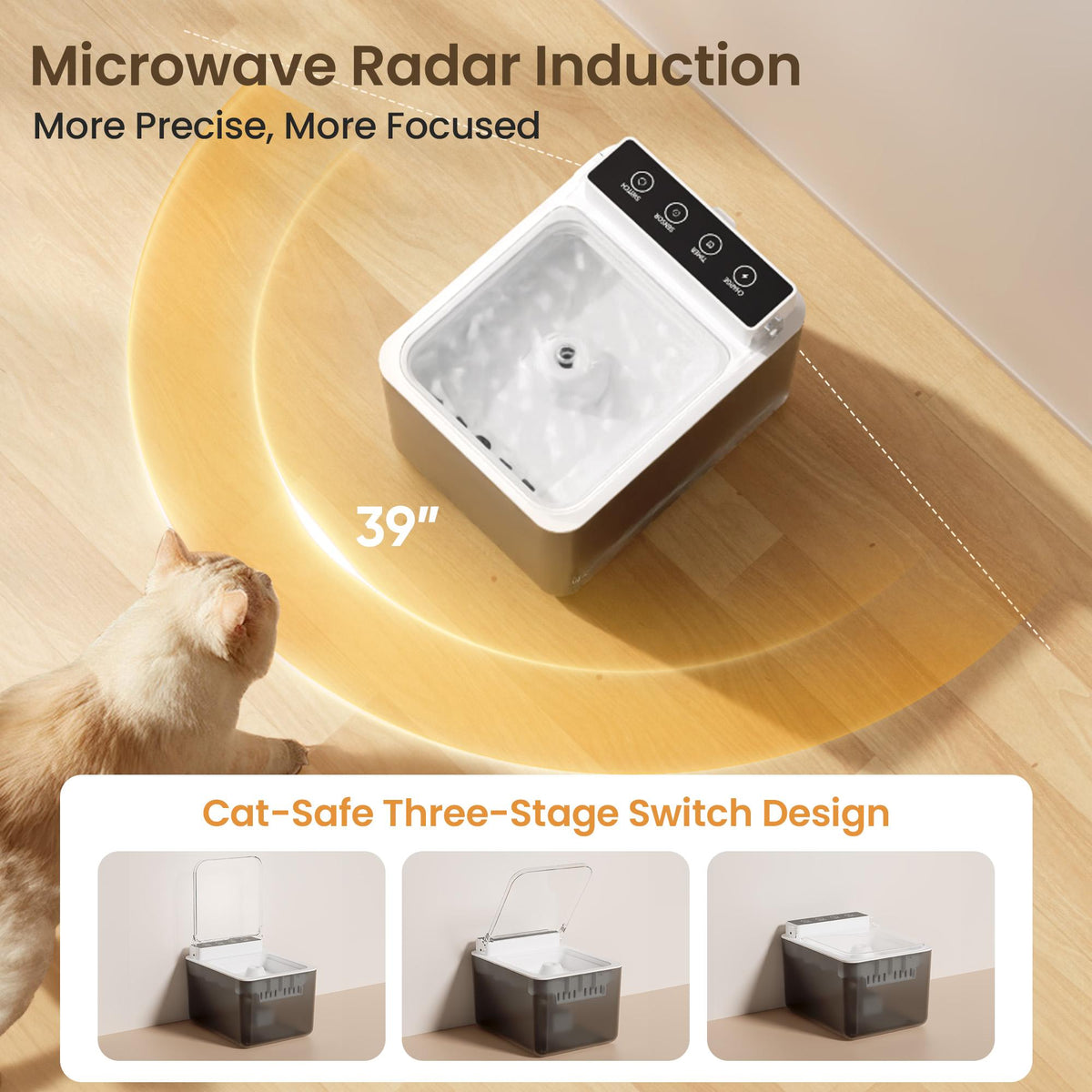 Wireless Charging Cat Water Fountain – view 12