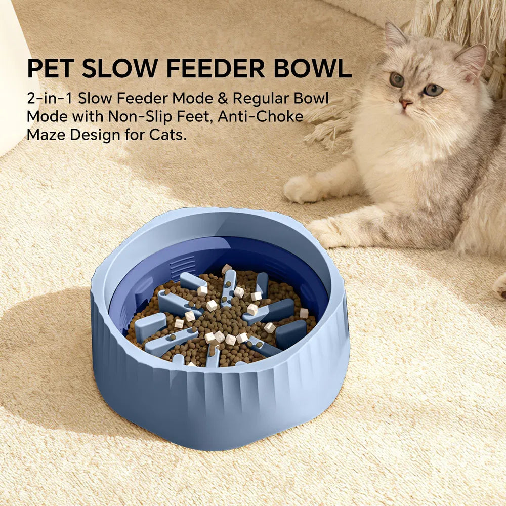 2-in-1 Slow Feeder Bowl for Cats