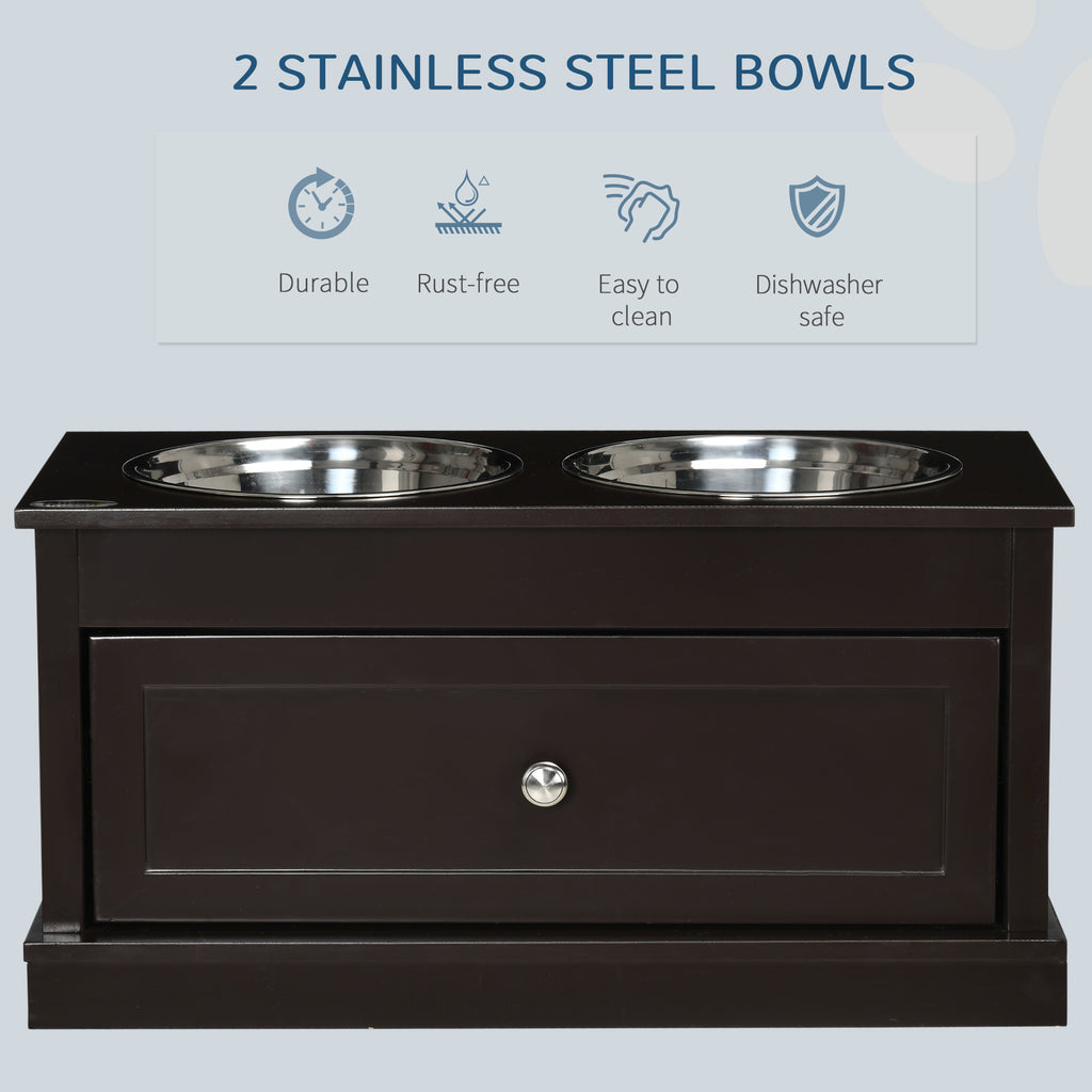 Large Elevated Dog Bowls with Storage Drawer for Easy Feeding – view 8
