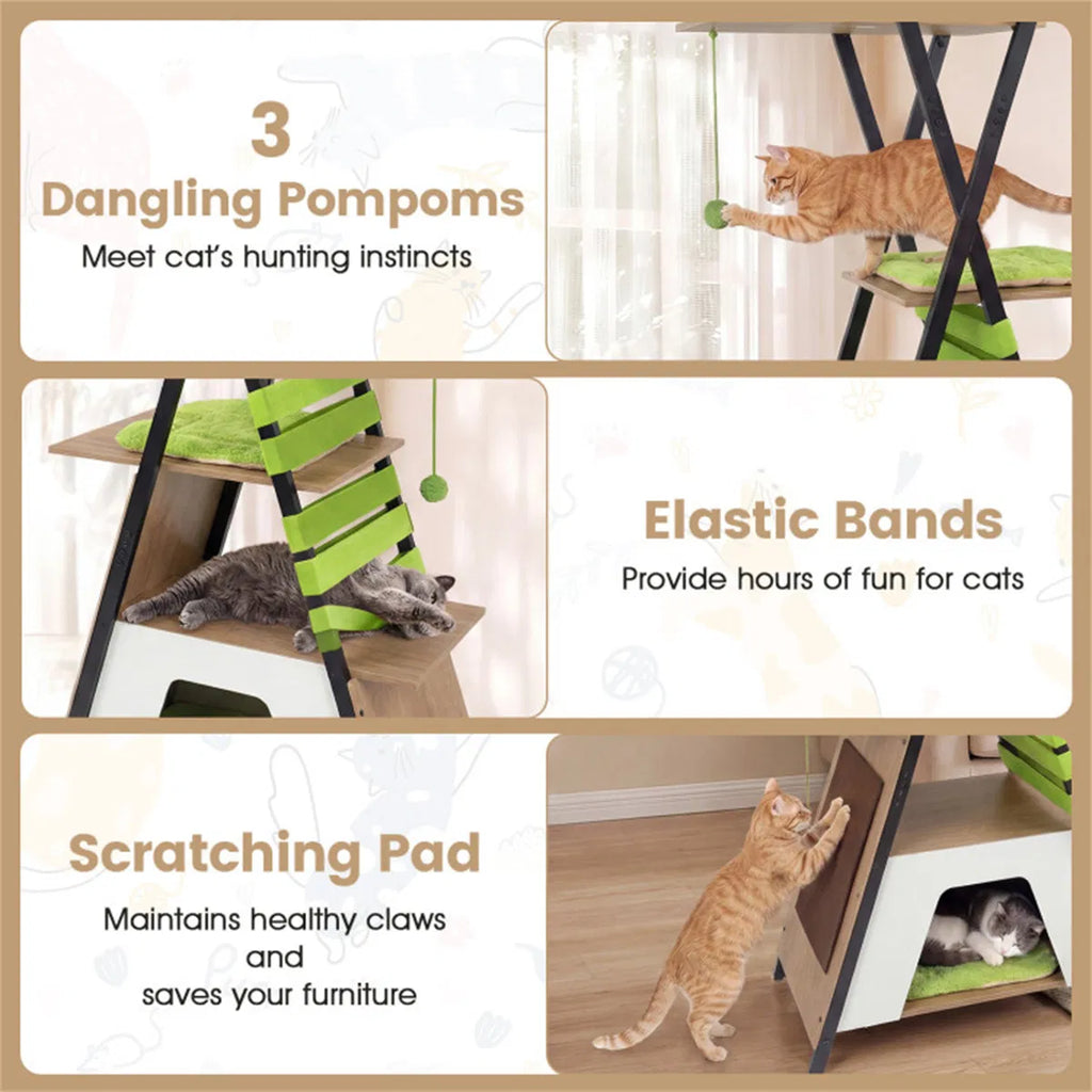 Multi-Level Cat Tree with Condo & Perch for Climbing – view 10