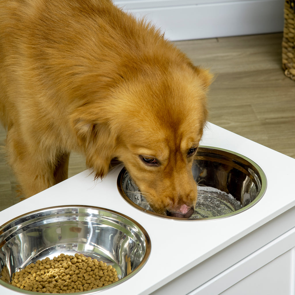 Large Elevated Dog Bowls with Storage Drawer for Easy Feeding – view 9