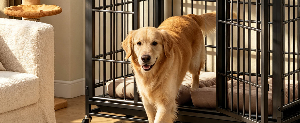 Heavy Duty Dog Crate with Lockable Wheels – view 10
