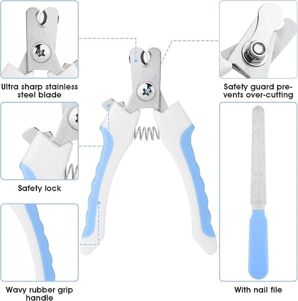 7-Piece Pet Grooming Kit with Self-Cleaning Brush
