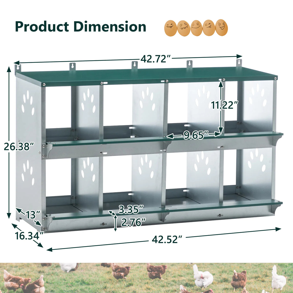 Metal Chicken Nesting Boxes for Comfortable Egg Laying – view 7