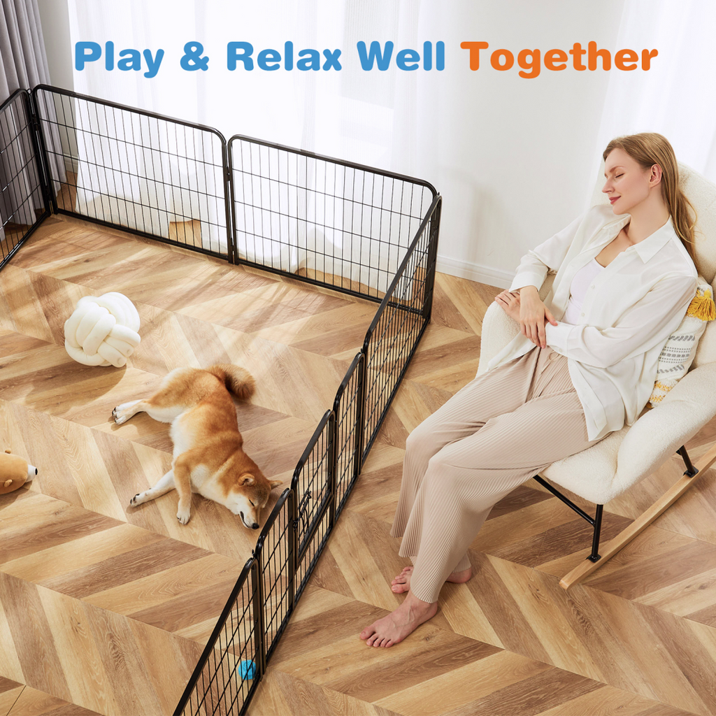 Metal Dog Playpen with Door for Secure Space – view 9