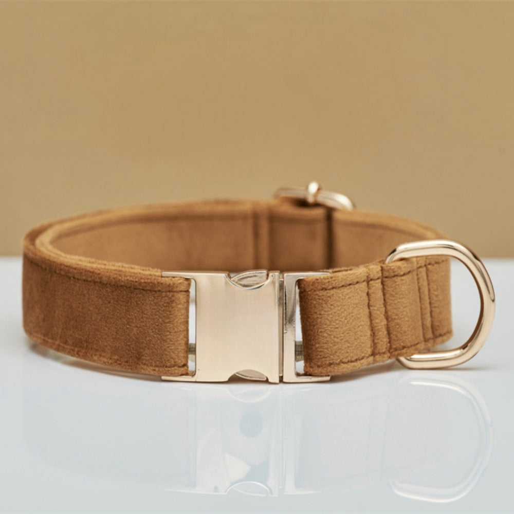 Personalized Velvet Dog Collar and Leash Set with Bow – view 10
