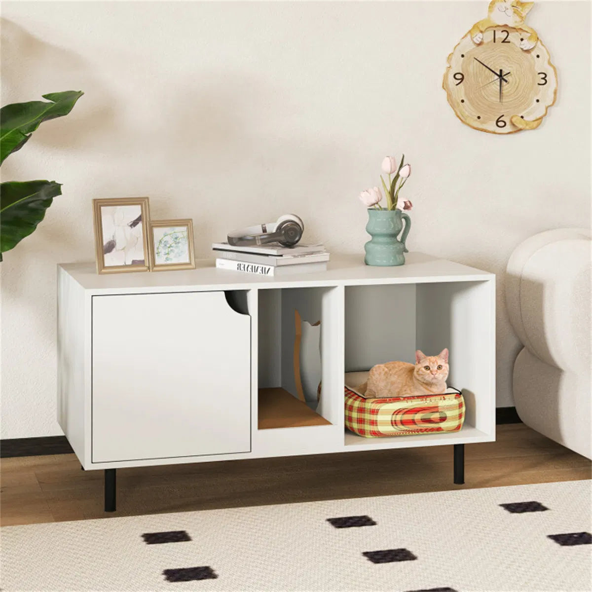 Cat Litter Box Enclosure with Double-Room Design – view 10