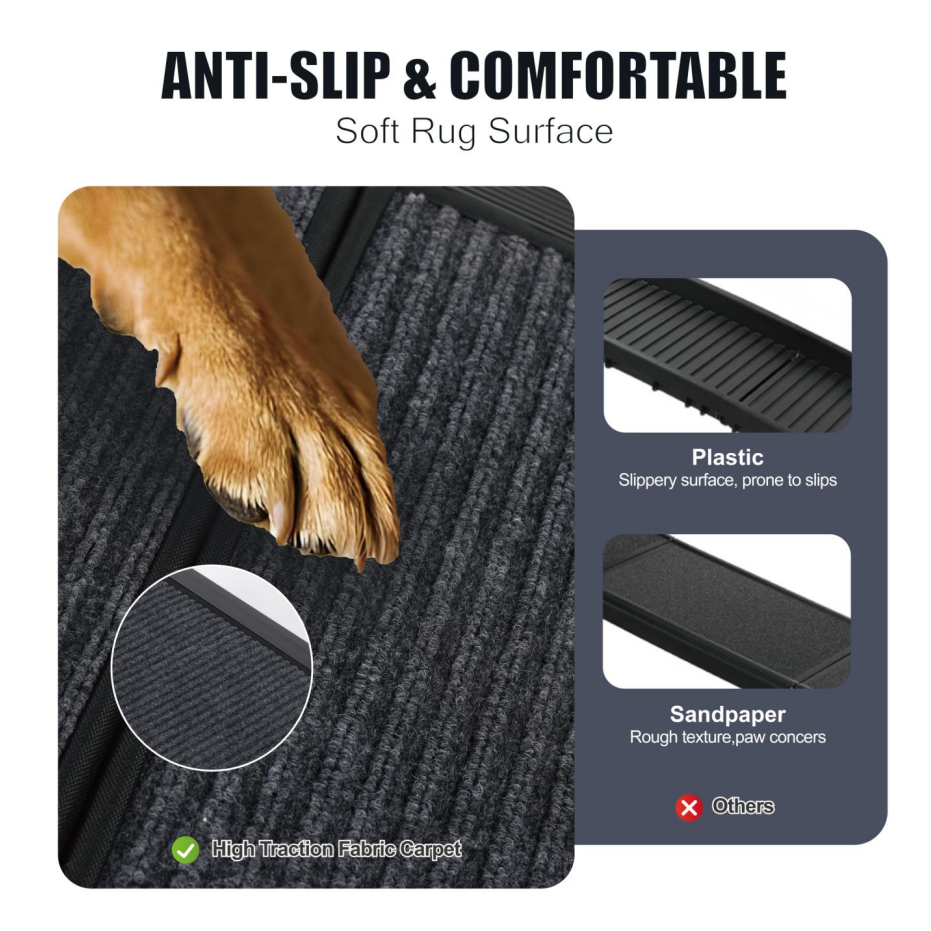 71" Portable Dog Ramp for Car with Non-Slip Surface – view 12