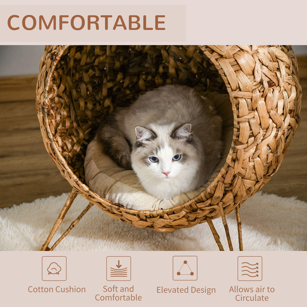Weaved Cat Bed with Cushion for Comfort and Play – view 8