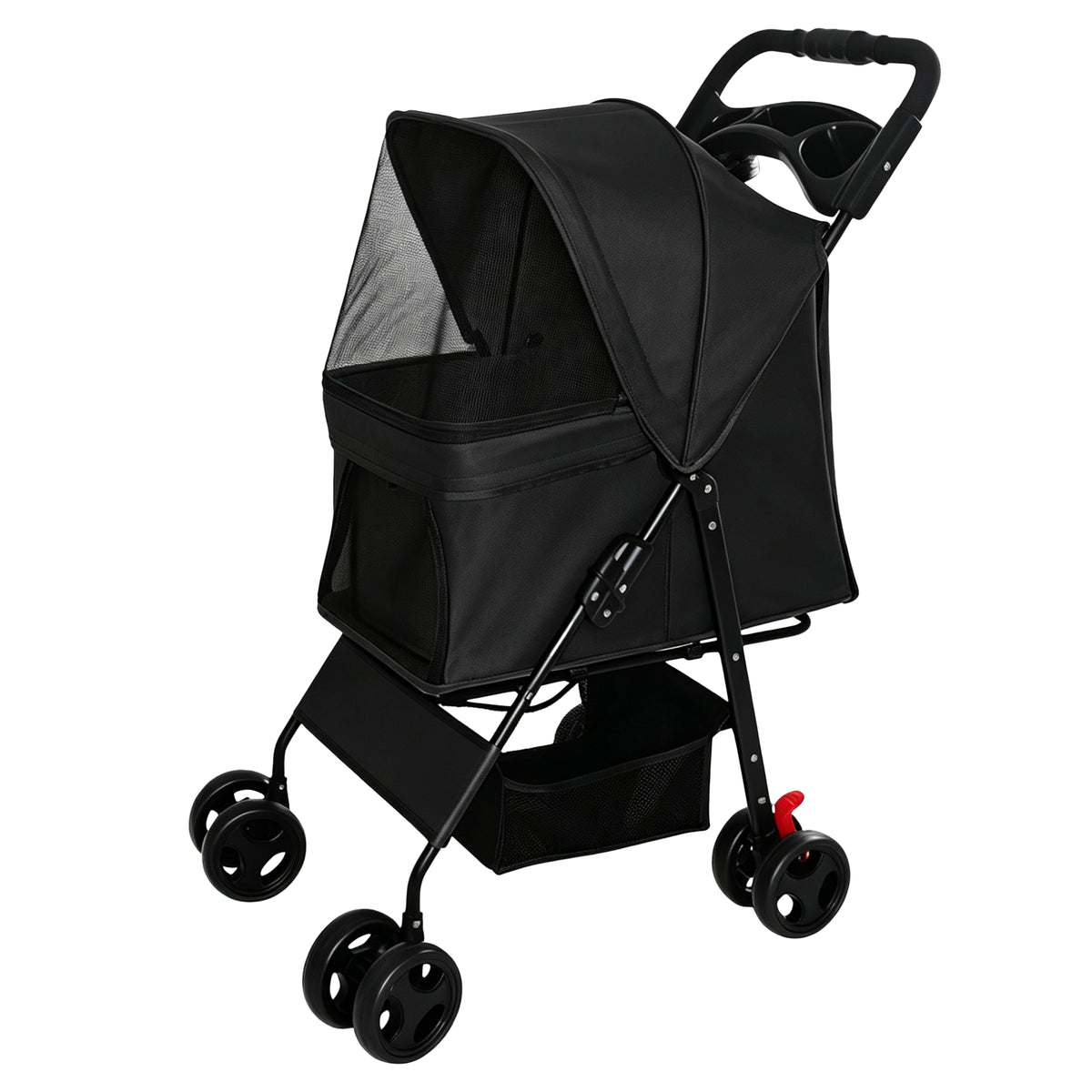 Foldable Pet Stroller for Small Dogs and Cats Up to 28 lbs