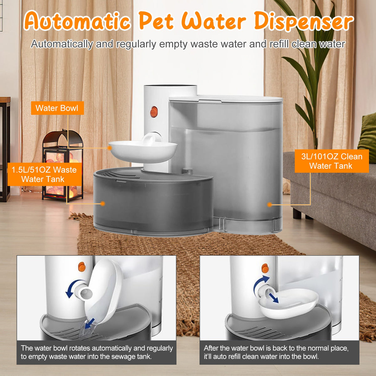 Automatic Smart Pet Water Fountain 3L – view 10