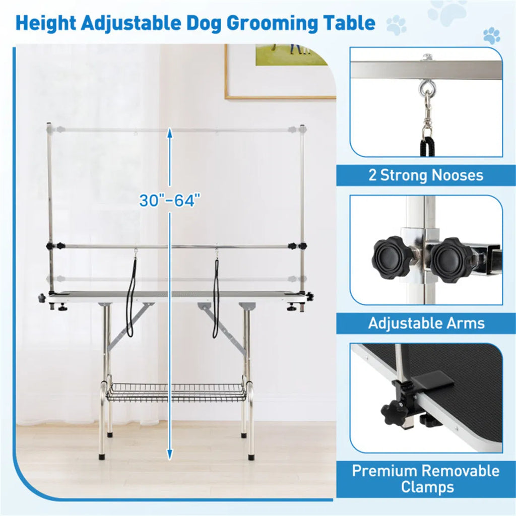 Foldable Pet Grooming Table with Adjustable Arms – view 8