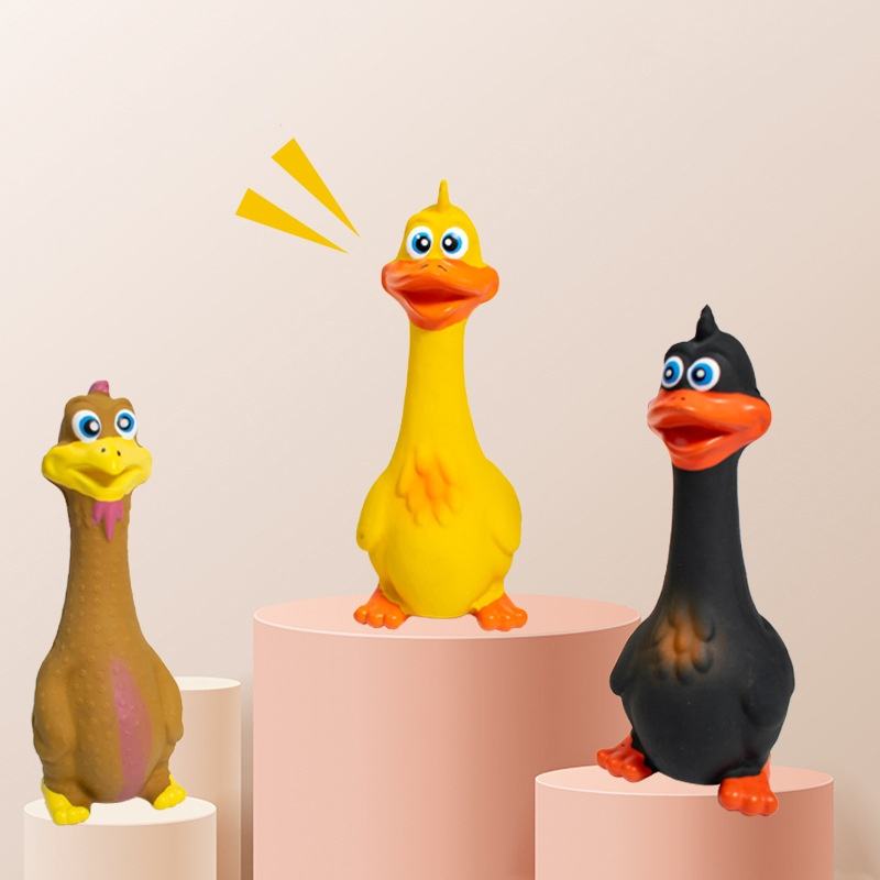 Screaming Chicken Latex Dog Toys, 3-Pack