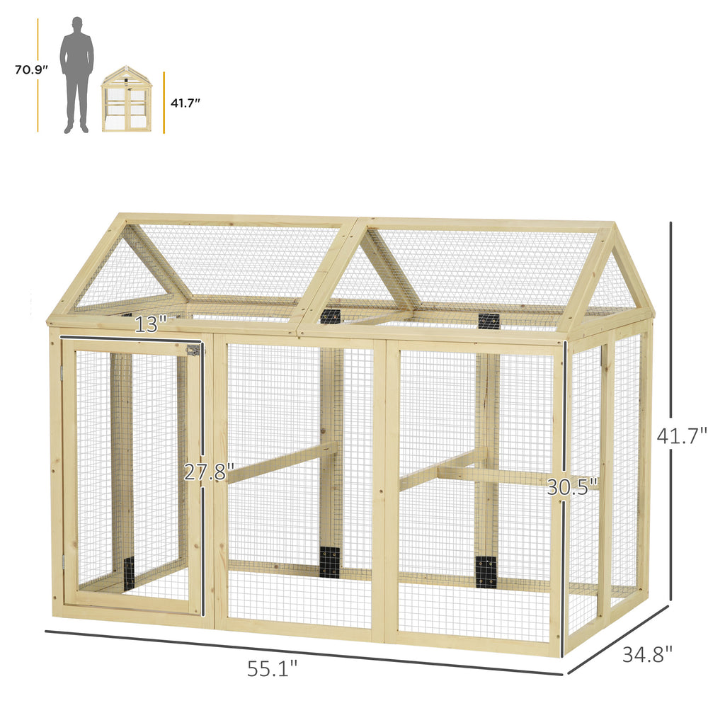 Wooden Chicken Coop with Spacious Run for 1-3 Chickens – view 7