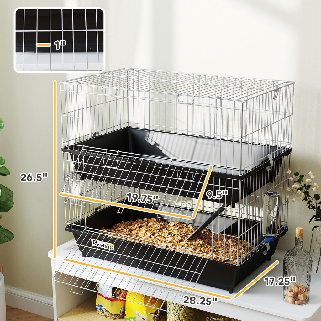 2-Tier Small Animal Cage with Easy Access for Rabbits and Chinchillas – view 8