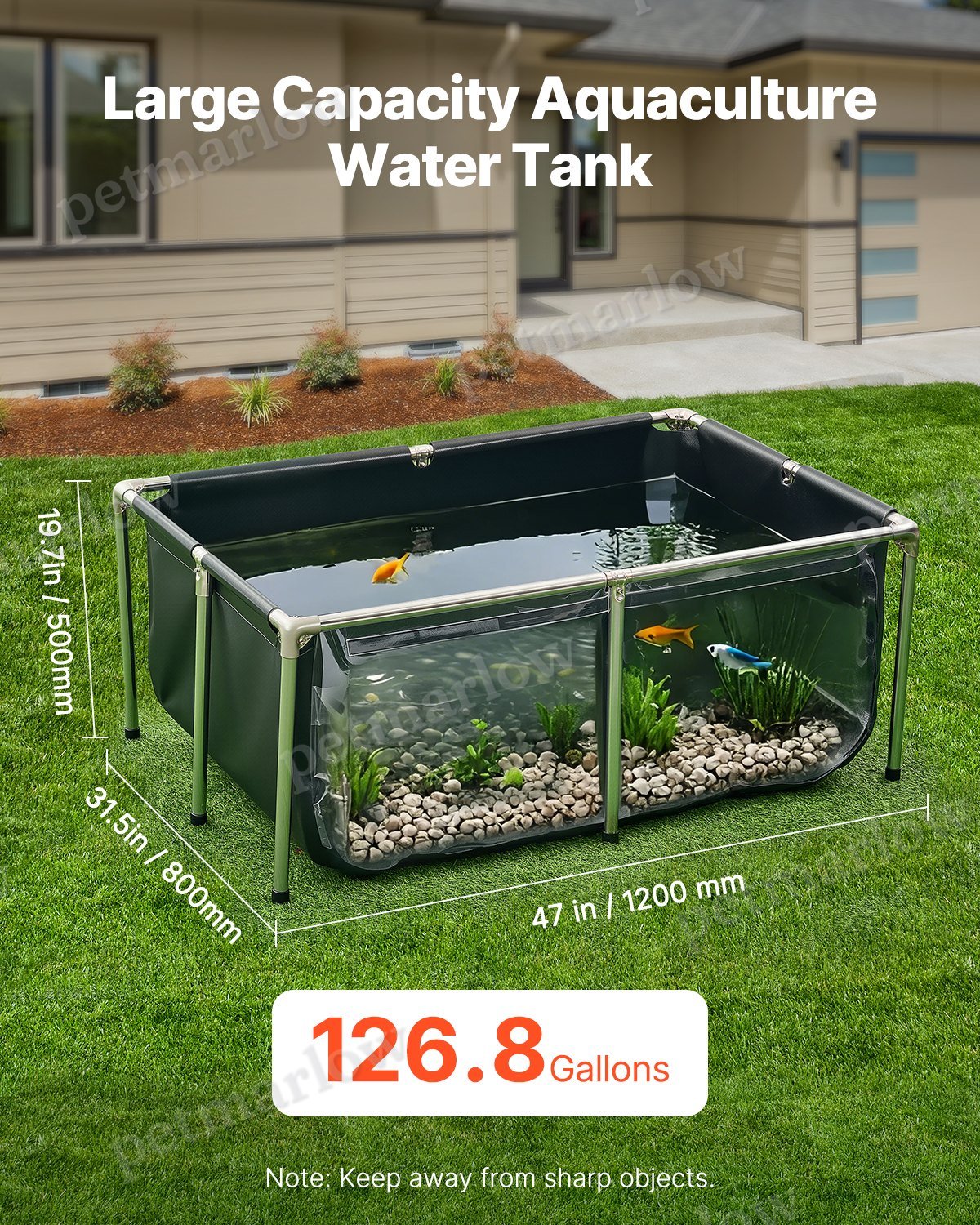 Canvas Fish Pond With Clear Viewing Panel for Easy Maintenance – view 6