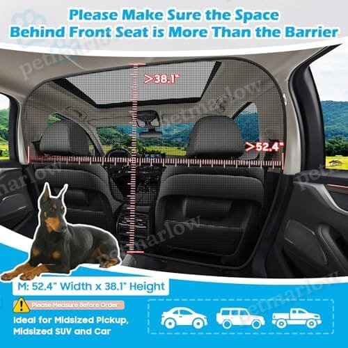 Car Divider Back Seat Barrier for Midsized Pickup – view 2