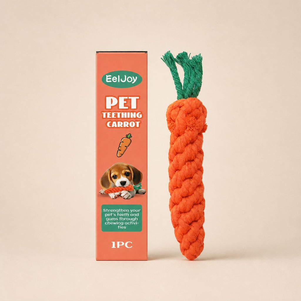 Carrot-Shaped Pet Chew Toy for Dogs and Cats