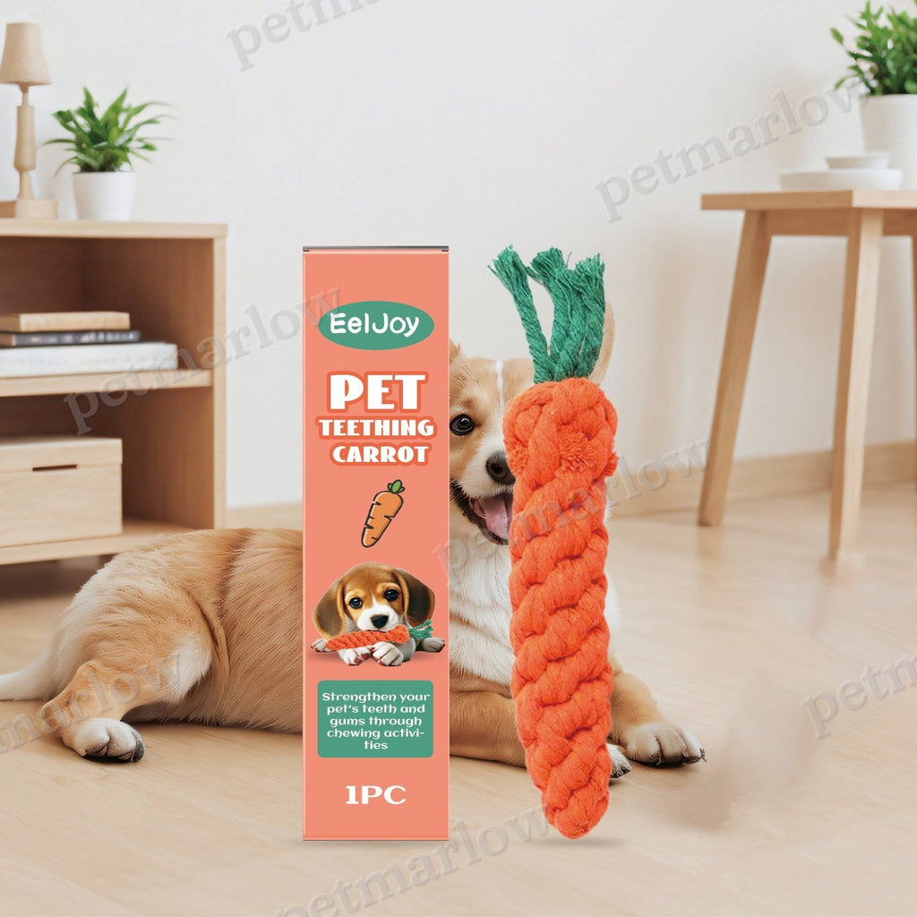 Carrot-Shaped Pet Chew Toy for Dogs and Cats – view 3