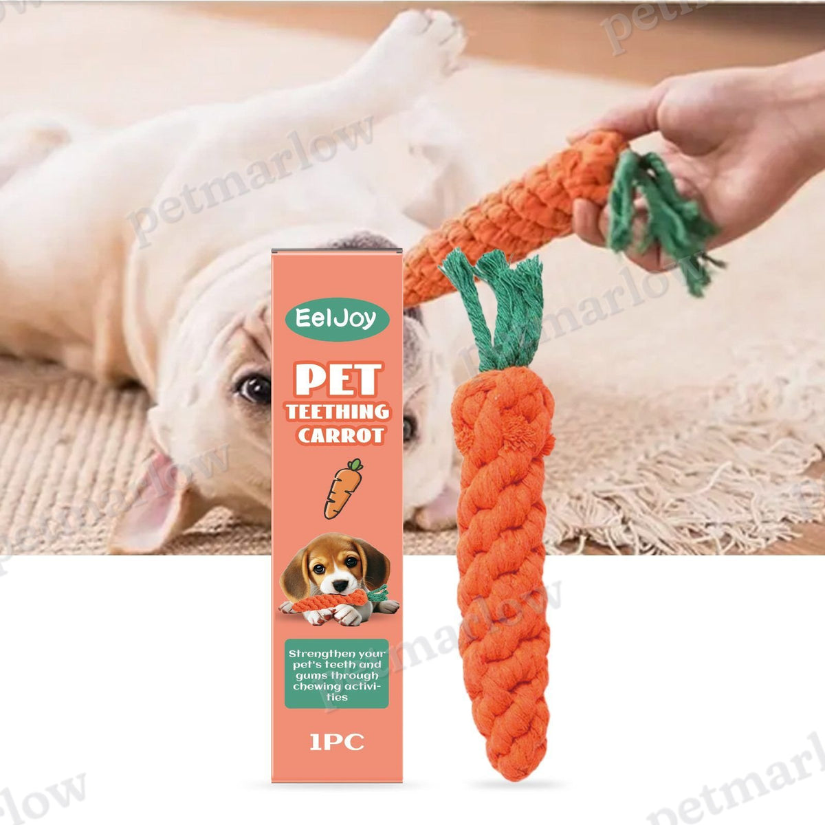 Carrot-Shaped Pet Chew Toy for Dogs and Cats – view 5