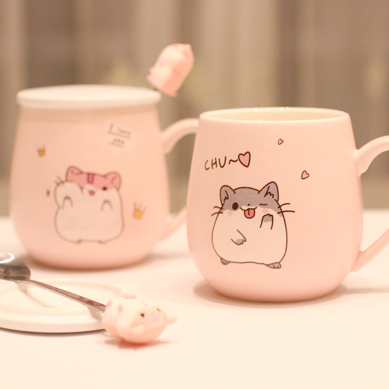 Cartoon Pet-Themed Ceramic Mug