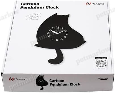 Cartoon-Style Cat-Shaped Pendulum Wall Clock – view 3
