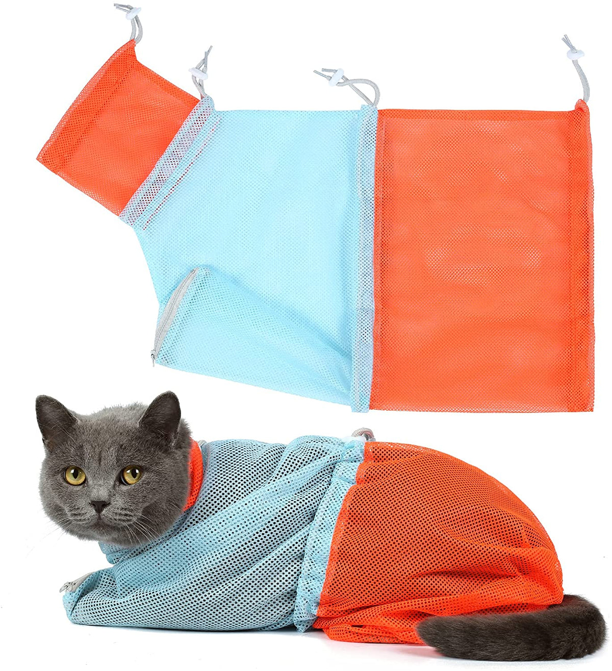 Cat Bag for Nail Trimming, Injection, Medicine Taking – Orange