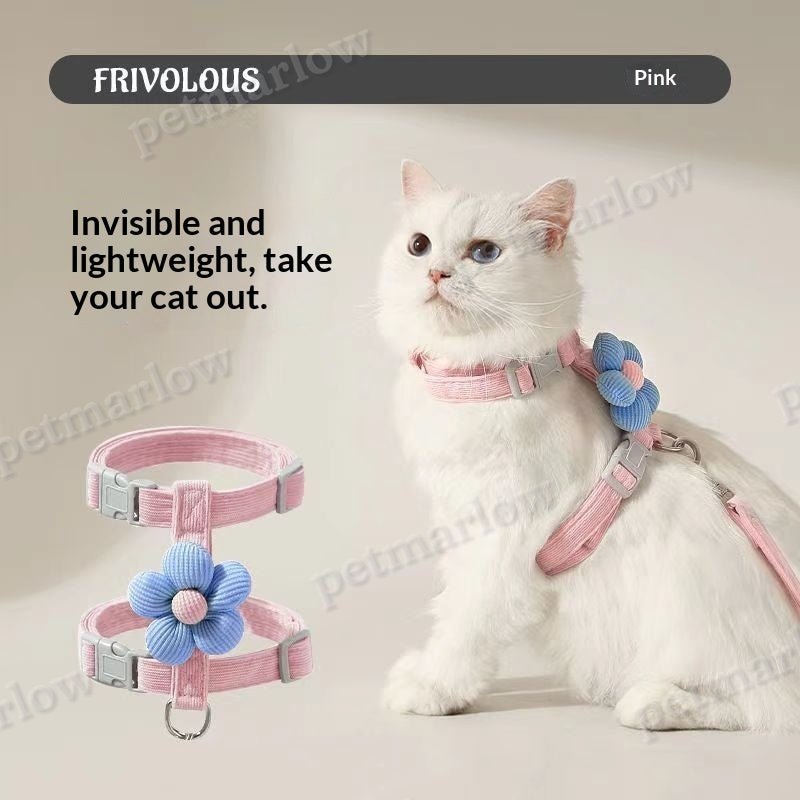 Cat Cartoon Leash For Outdoor Use With I-shaped Adjuster To Prevent Escape – view 5