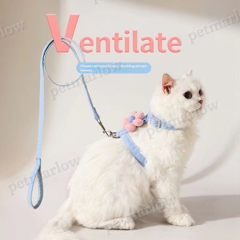 Cat Cartoon Leash For Outdoor Use With I-shaped Adjuster To Prevent Escape – view 6